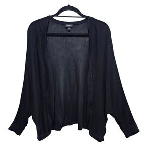 Torrid Women's Black‎ Viscose Blend Shrug Dolman Sleeve Open Front Cardigan 3X